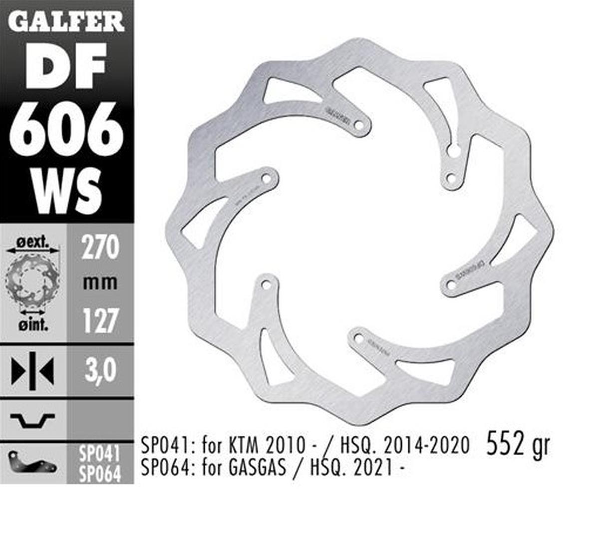 GALFER přední brzdový kotouč KTM SX/EX, HUSABERG,HUSQVARNA,GAS GAS WAVE (270X127X3mm) (GALFER přední brzdový kotouč KTM SX/EX, HUSABERG,HUSQVARNA,GAS)