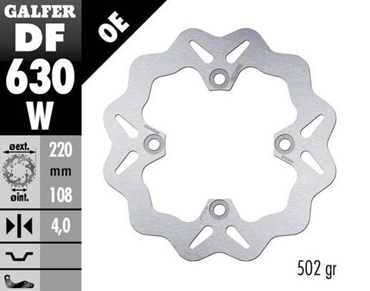 Brake disc rearGALFER DF630W