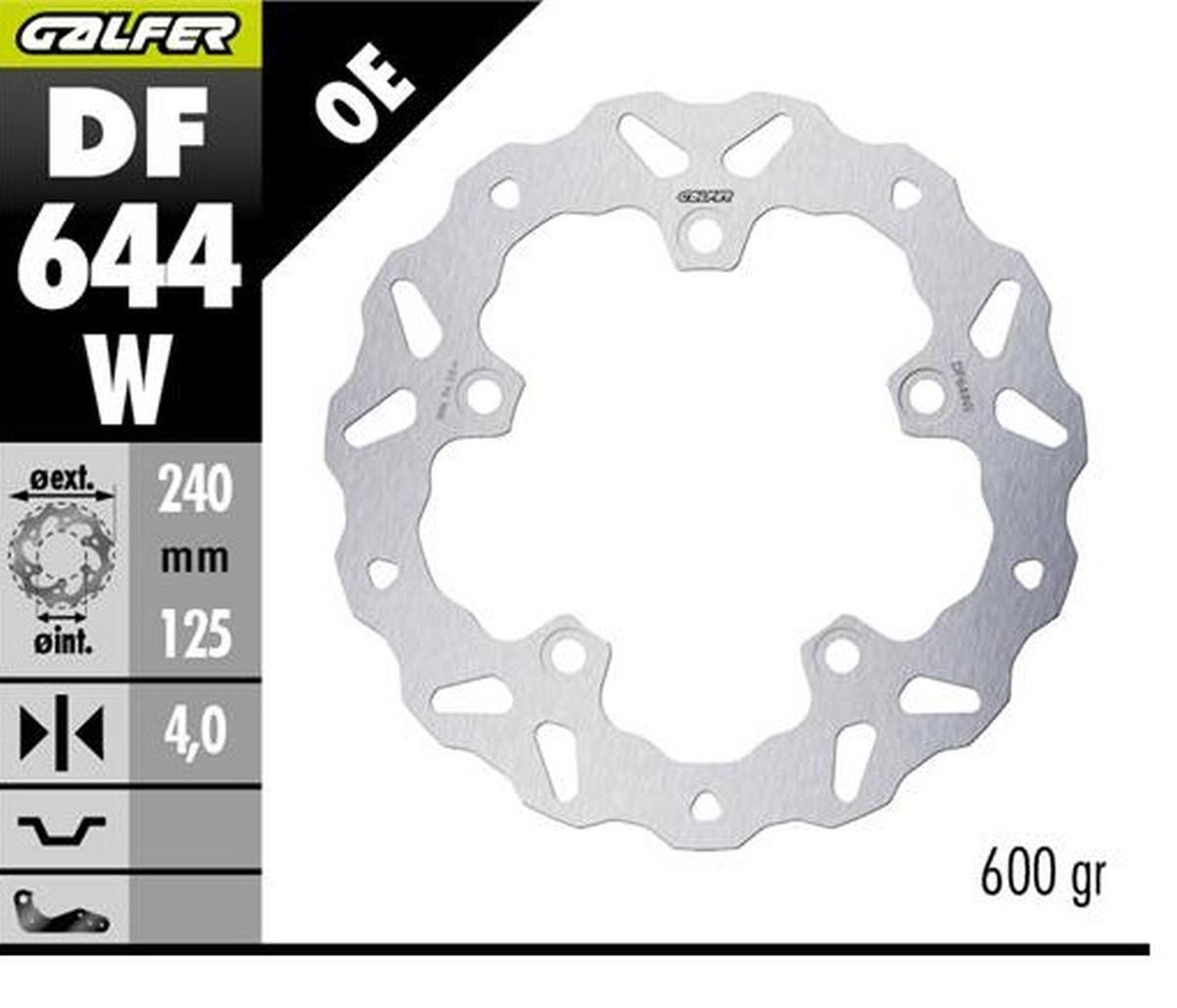 Brake disc rearGALFER DF644W
