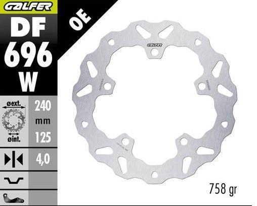Brake disc rearGALFER DF696W