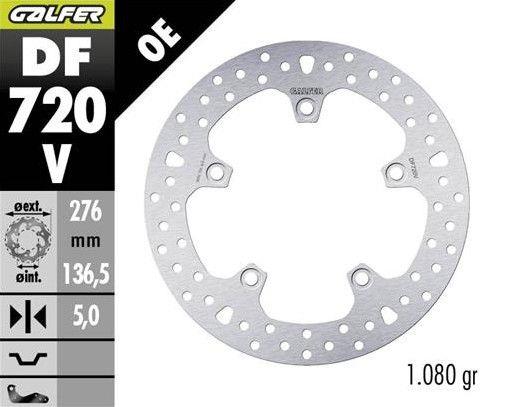 Brake disc rearGALFER DF720V