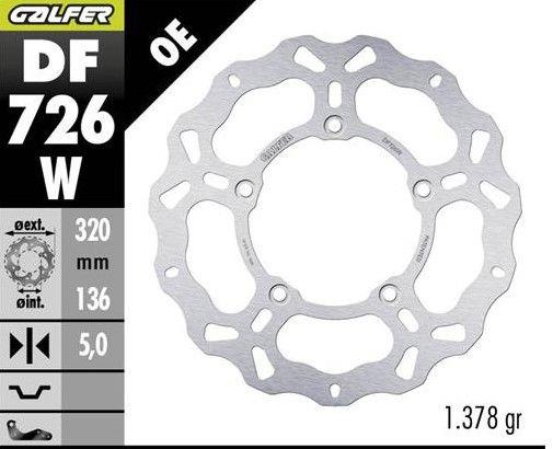Brake disc rearGALFER DF726W