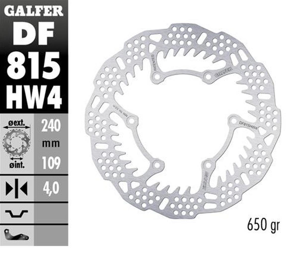 Brake disc rearGALFER DF815HW4