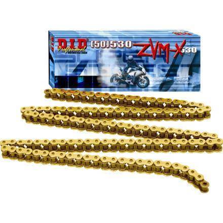 DID 50(530)ZVMXG&G-112LE řetěz barva zlatá / barva zlatá (112 článků) X-RING (50ZVMXGG112LE)(50ZVMXGB-112LE) spojený