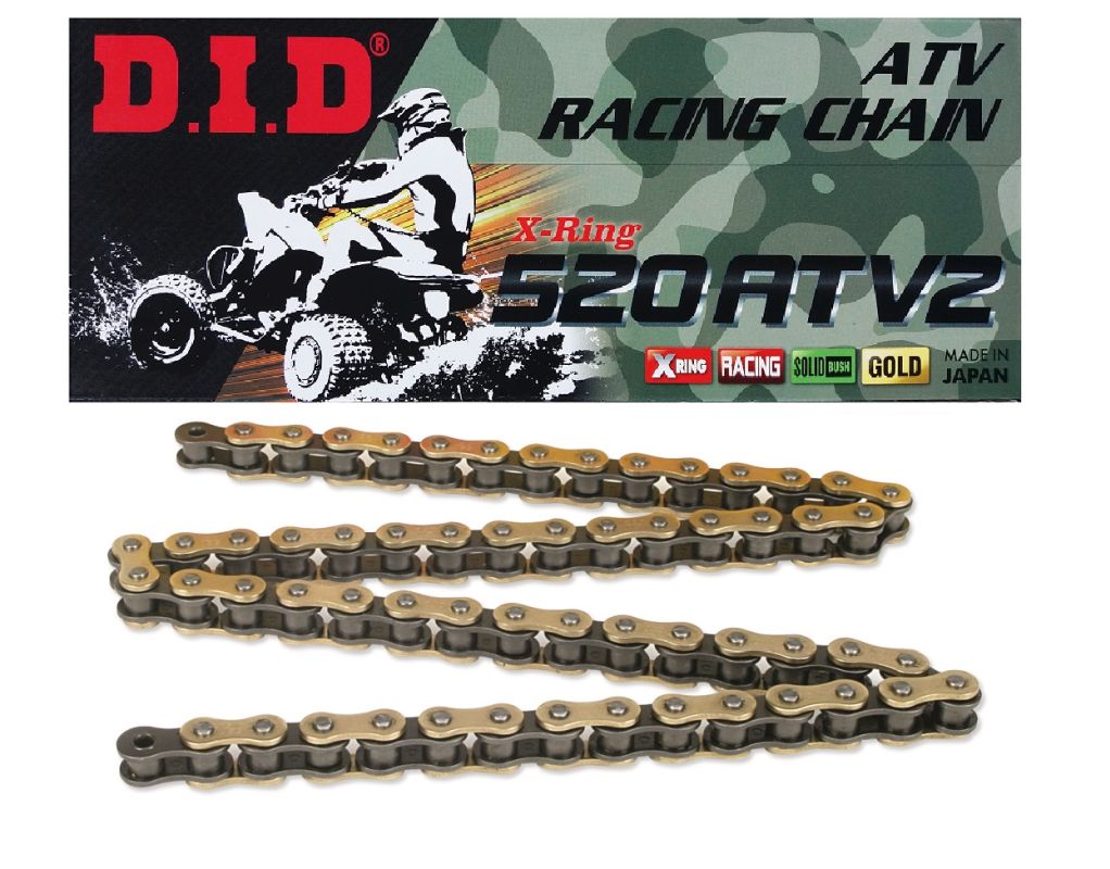 DID 520ATV2G&B-104 chain golden (104-articles) X-RING disconnected + buckle - replaced by 520atv (DID520ATV2G&B-104FB)