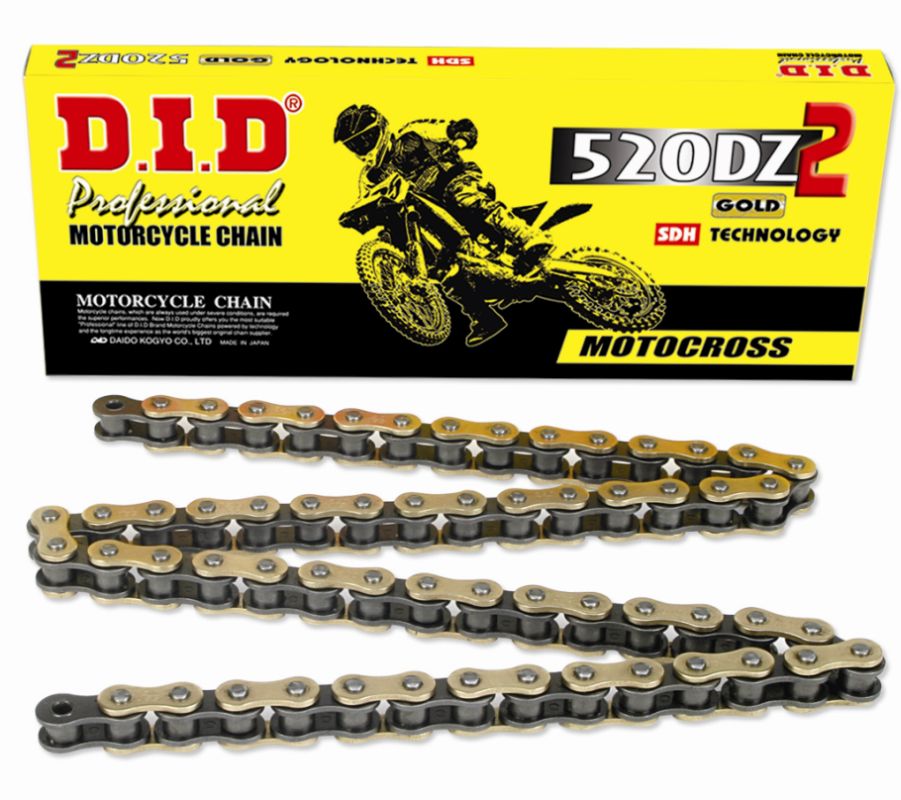 DID 520DZ2G&B-102 chain golden (102-articles) without O-KROUžků, disconnected + rivet coupling (DID520DZ2G&B-102)