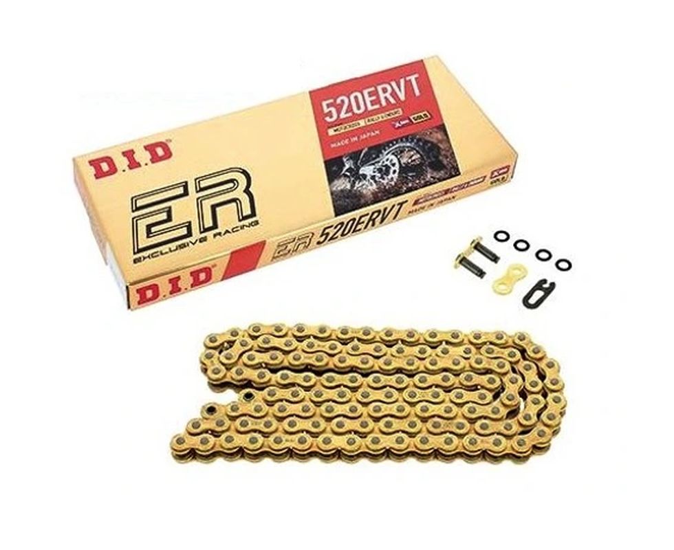 DID drive chain 520ERVT-102 (102 articles) X-RING (golden) disconnected + buckle (DID520ERVT-102)