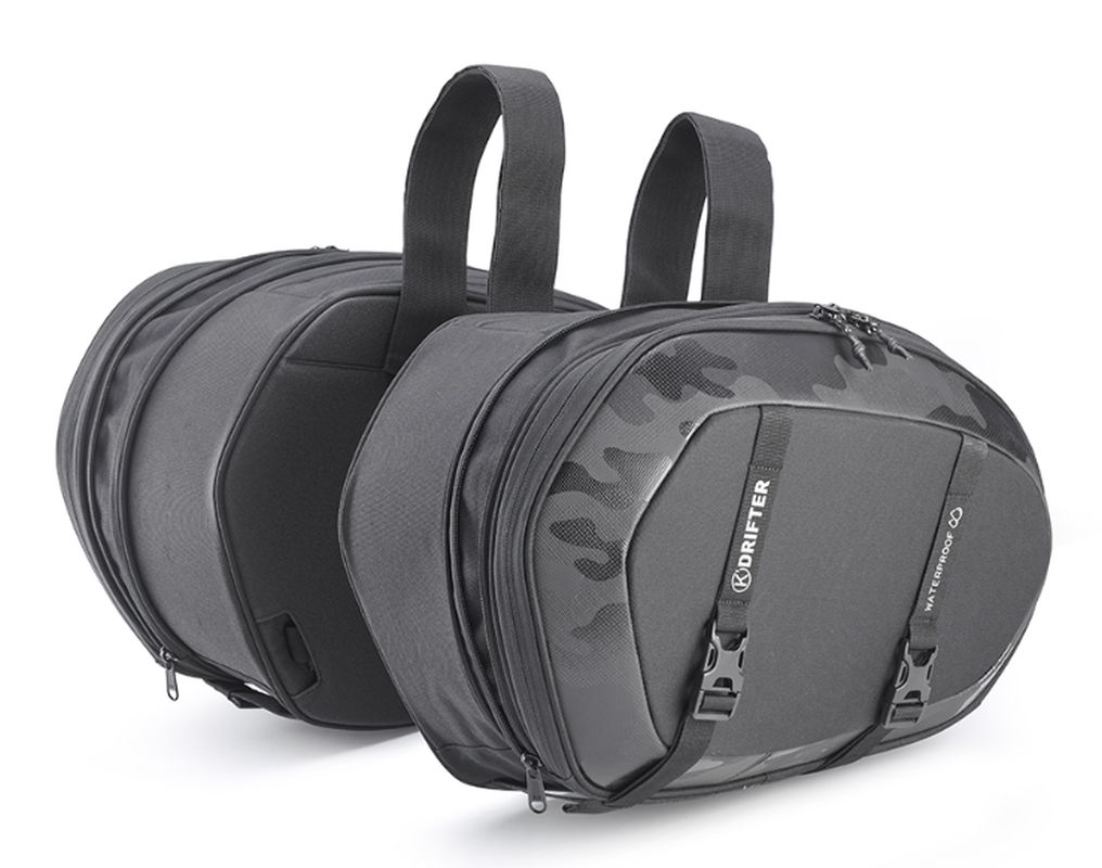 KAPPA boční brašny rozšířený univerzální Kunašeč 40-52L pár) ( výška 34cm X hloubka 10-15cm X délka 52cm) barva šedá
