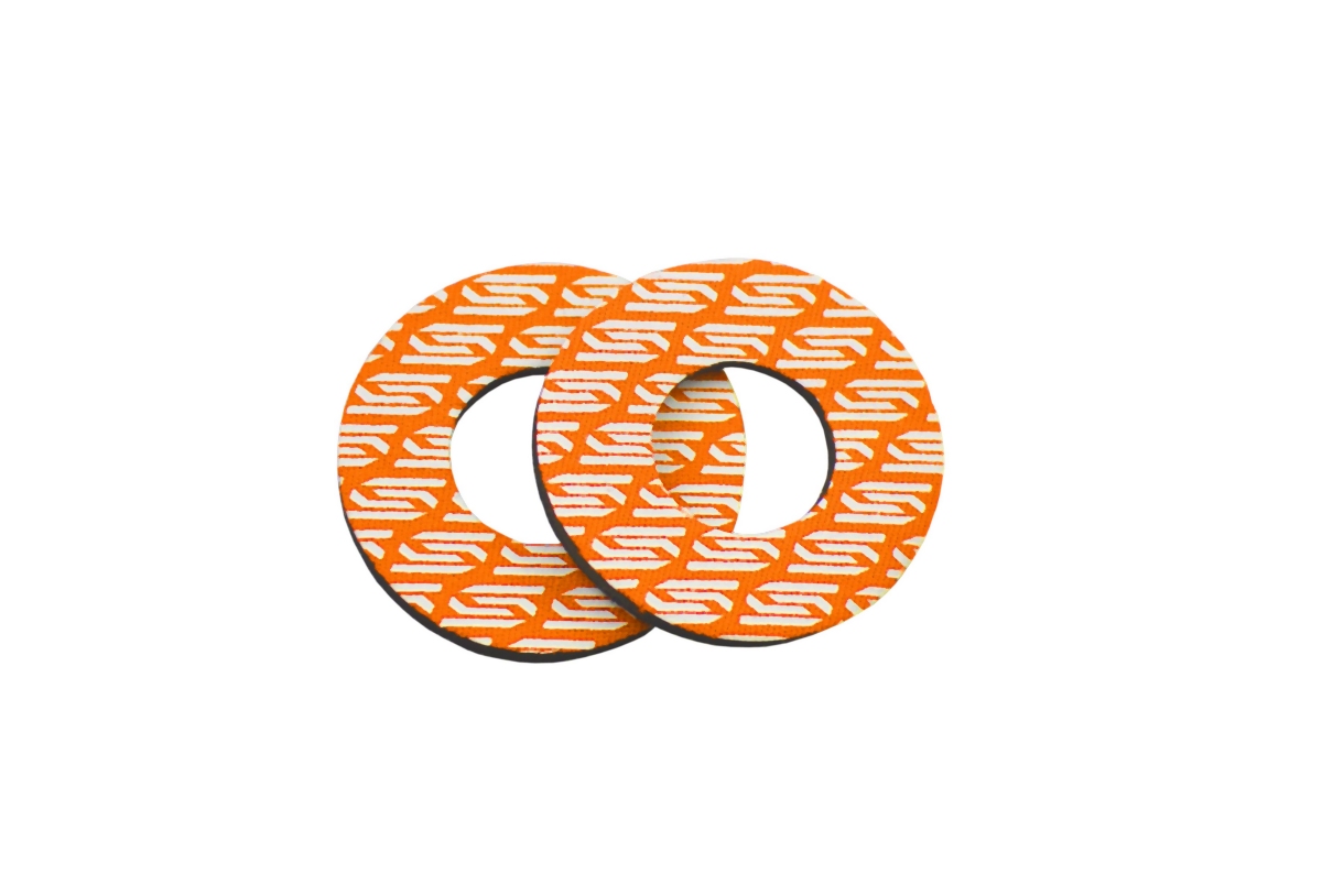 SCAR RACING antivibrační pěnové kroužky DONUTS barva oranžová/bílá