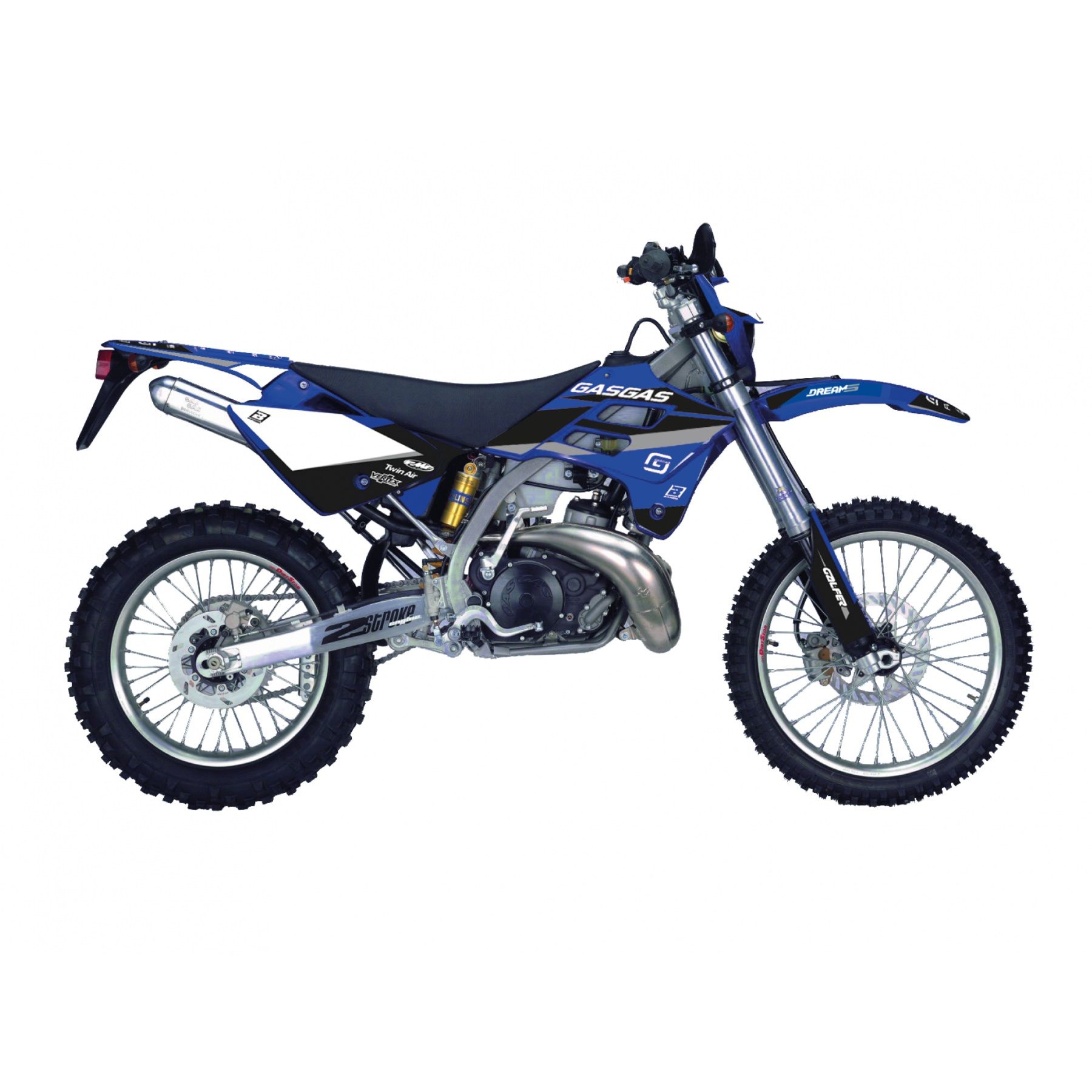 Levně BLACKBIRD sada samolepek (dýhy) GAS GAS EC 125/250/300 02-06; FSR 450 02-06 DREAM 5 barva světle modrá (BLACKBIRD sada samolepek (dýhy) GAS GAS EC)
