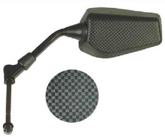 V parts (VICMA) left mirror, diameterthread 8mm, right, paint carbon PEUGEOT ludix, speedfight ii, speedfight ii ac, speedfight ii lc, tkr, trekker, vivacity 50/100 1999-2006 (E692I)