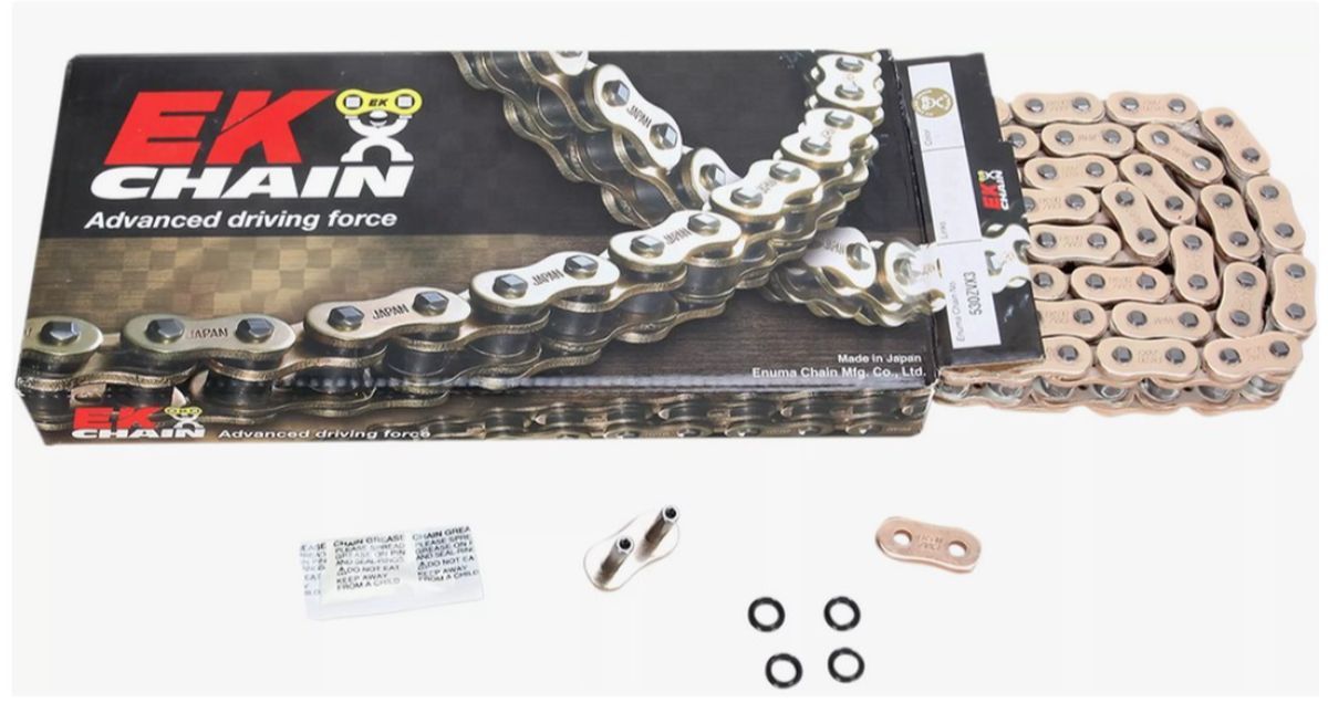 EK hnací řetěz ZVX3 ULTRA sport NX-RING 530ZVX3 118 článků (DO 1400ccm) vyrobeno v Japonsku nýtovací spojka