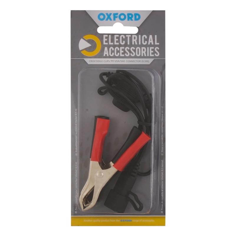 Levně OXFORD kabel pro nabíječku USA/SAE zakončený kleštěmi (KRKODYLKI) délka 0,5 metru (EL) (OXFORD kabel pro nabíječku USA/SAE zakončený kleštěmi)