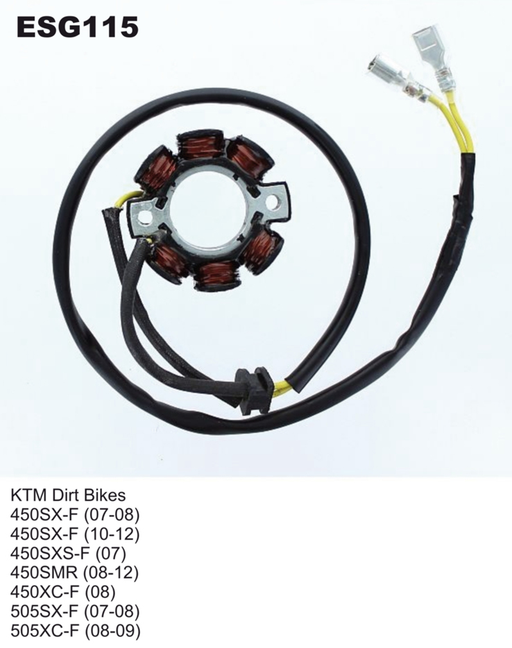 ELECTROSPORT vinutí alternátoru (stator) KTM SXF 450 07-12, SXF 505 07-08, XCF 505 08-09