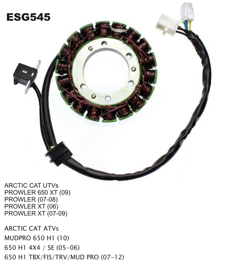 ELECTROSPORT alternator winding (stator) arctic cat 650 h1 (06-) (0802-037) (ESG545)