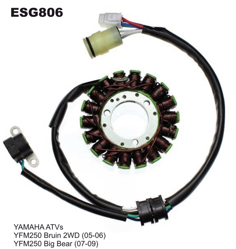 ELECTROSPORT vinutí alternátoru (stator) YAMAHA YFM 250 BIG BEAR (07-09), BRUIN (05-06)