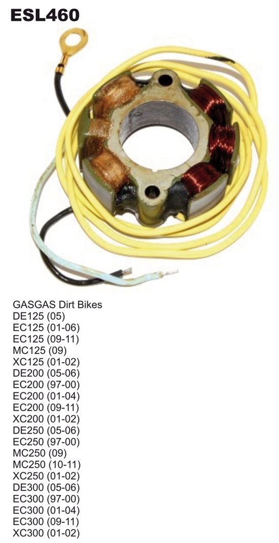 ELECTROSPORT vinutí alternátoru (stator) se světly GAS GAS 125/200/250/300 97-11