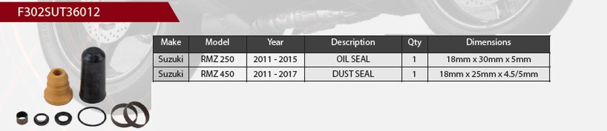 Central (rear) shock absorber repair kit SHOWA F302SUT36012