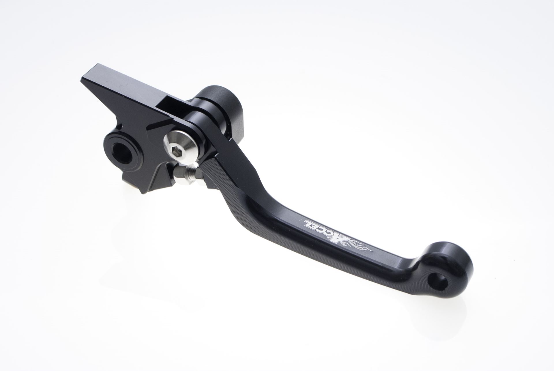 ACCEL výklopná brzdová páčka KTM SX/SXF/EXC 125-500 14-23 ,GAS GAS MC/MCF 21-23, SHERCO SE-R 15-23, TM MX/EN 19-22 (BREMBO-NEW) barva černá (ACCEL)