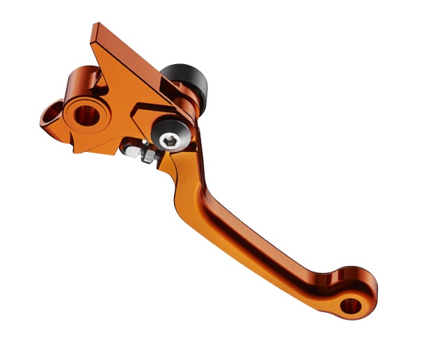 ACCEL výklopná brzdová páčka KTM SX/SXF/EXC 125-500 14-23, GAS GAS MC/MCF 21-23, SHERCO SE-R 15-23, TM MX/EN 19-22 (BREMBO-NEW) barva oranžová