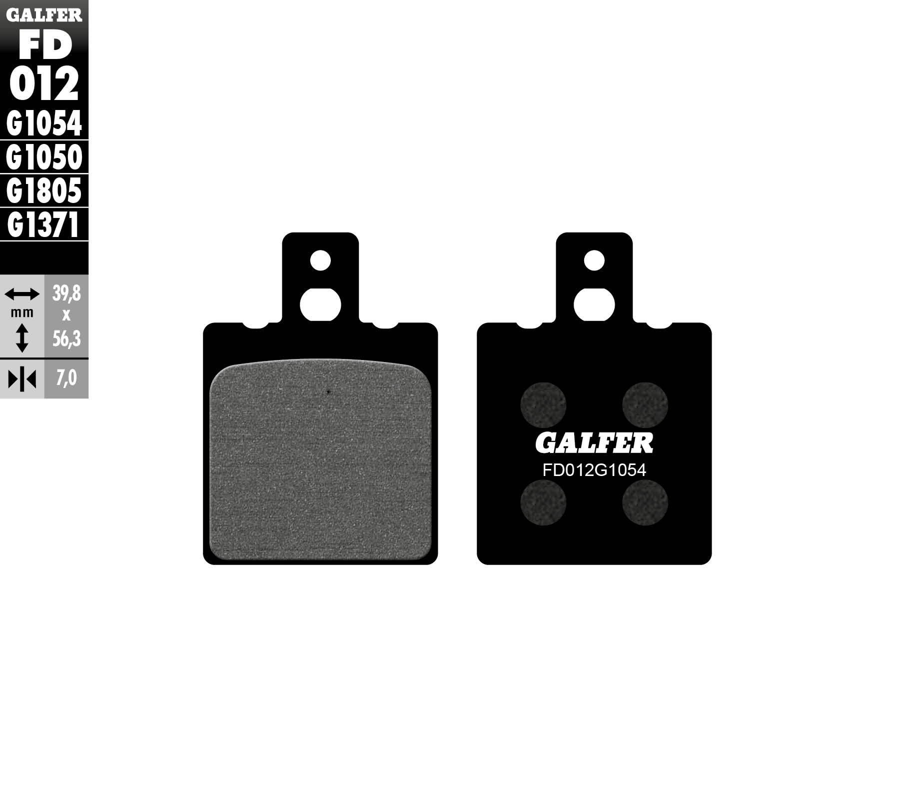 Brzdové destičky Galfer FD012G1054 (KH47)
