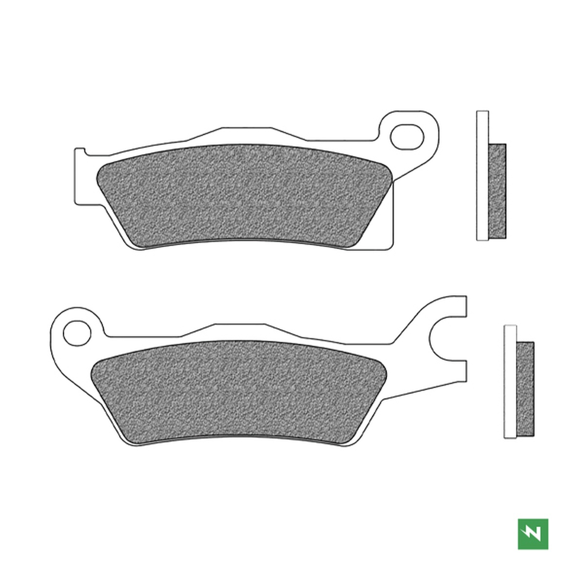NEWFREN brake pads front / REARKH618 (atv sintered) (FD0506SV1)