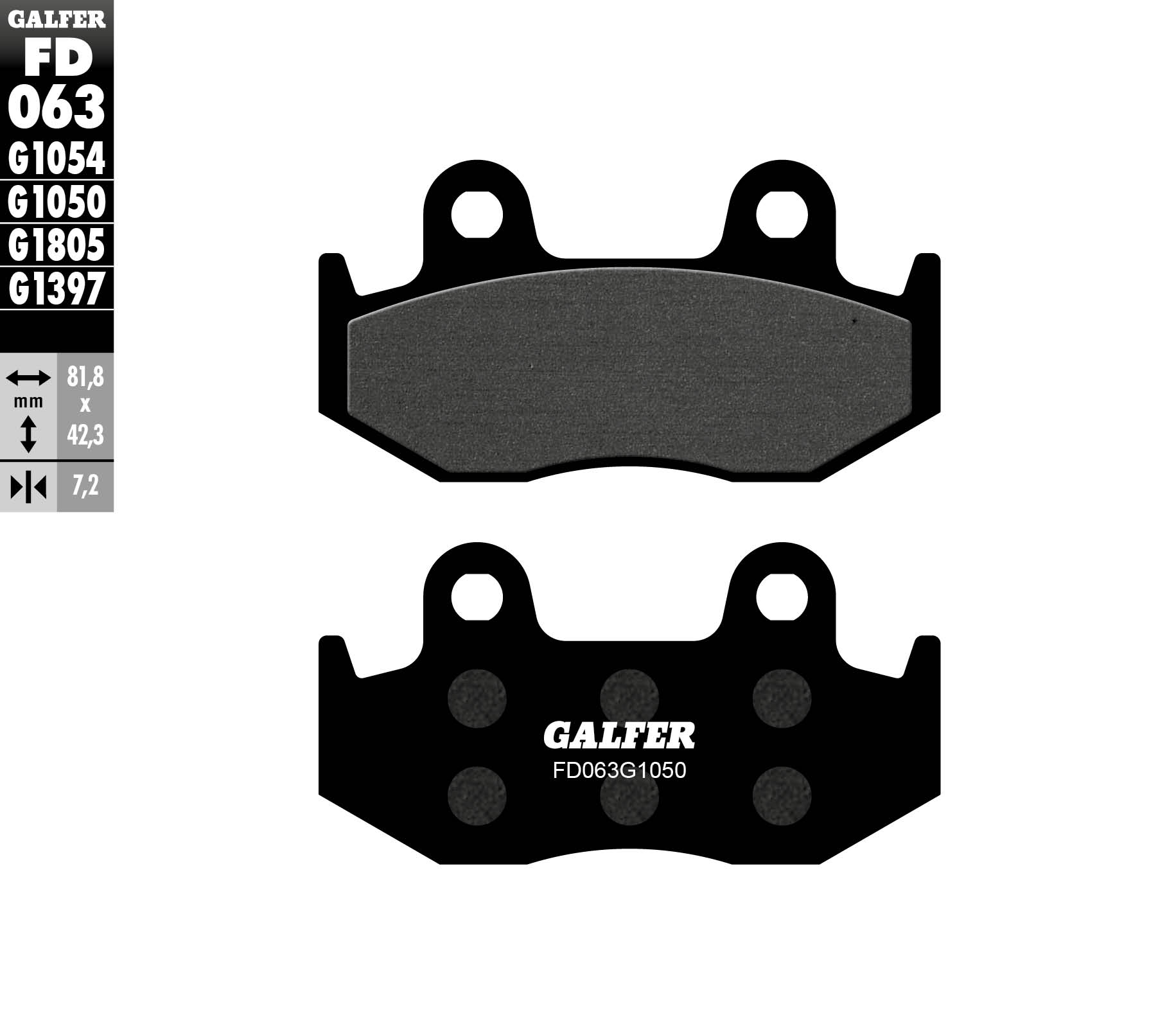 Brake pads GALFER FD063G1050 (KH092)