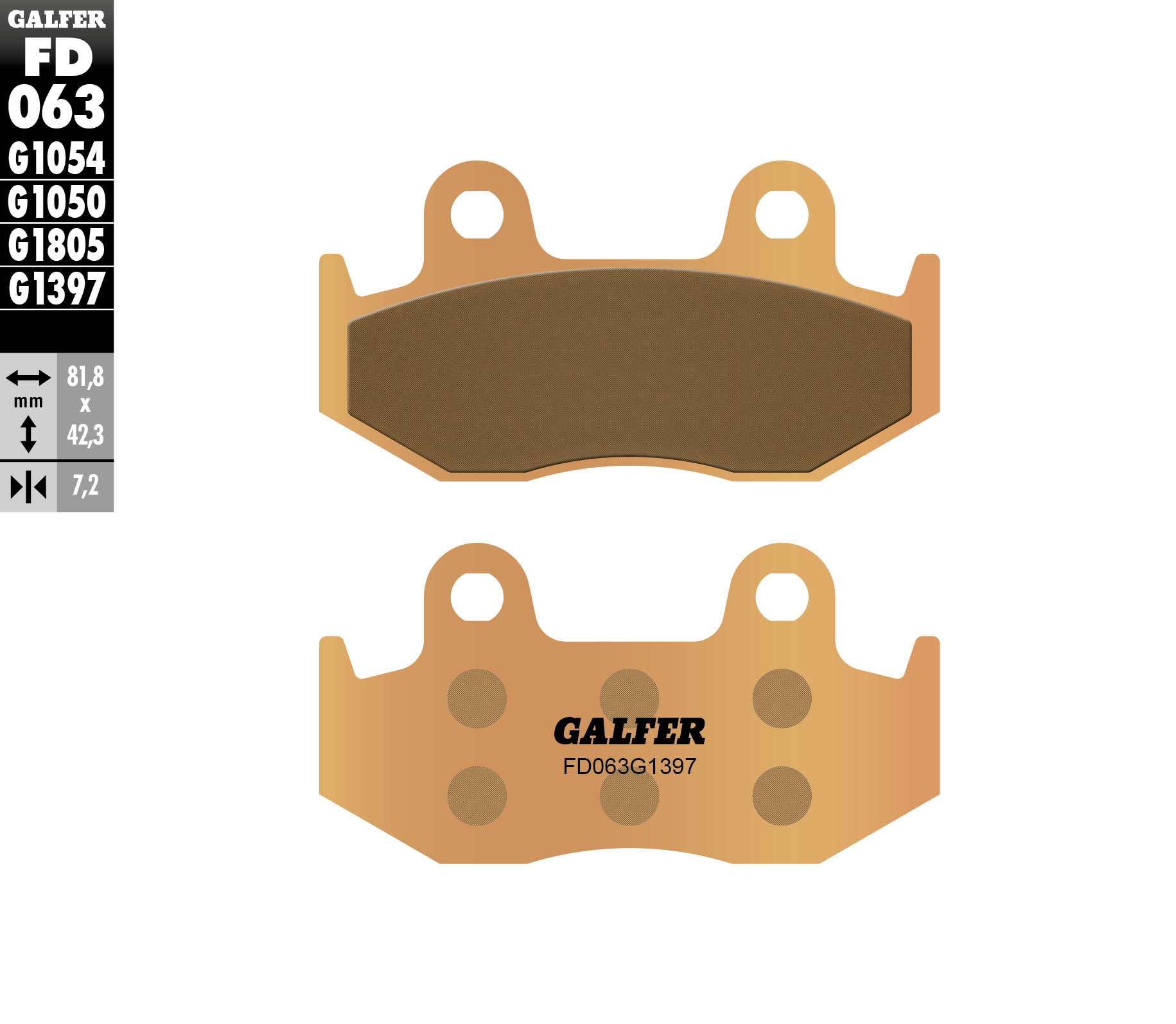 Brake pads GALFER FD063G1397 (KH092)