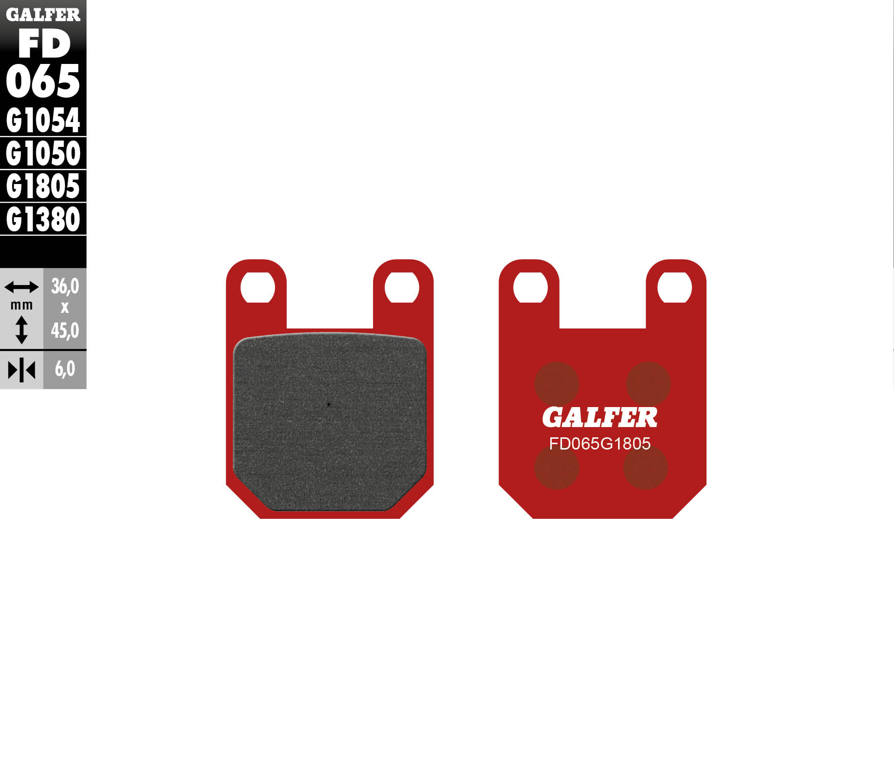 Brzdové destičky Galfer FD065G1805 (KH115)