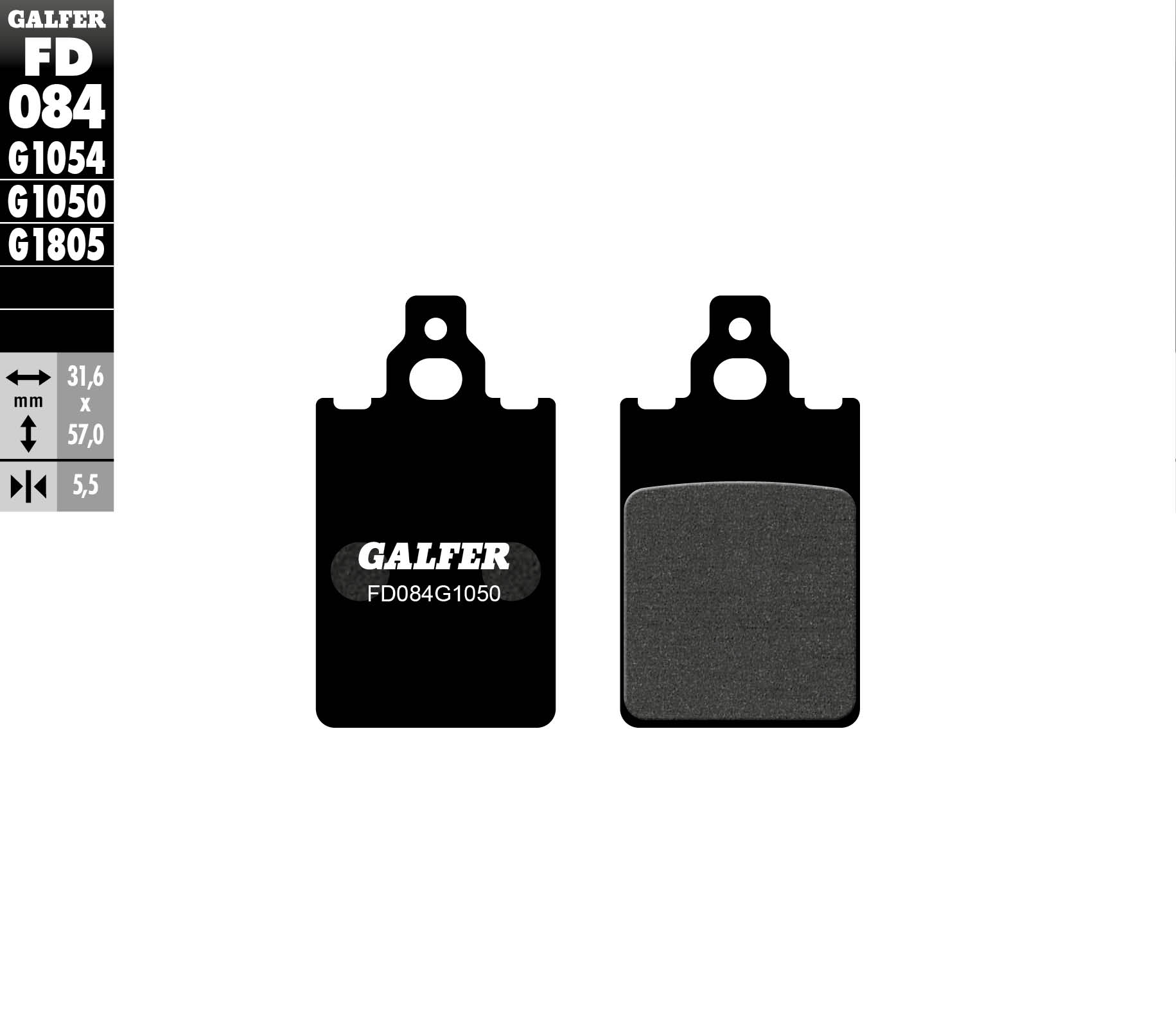 Brzdové destičky Galfer FD084G1050 (KH116)