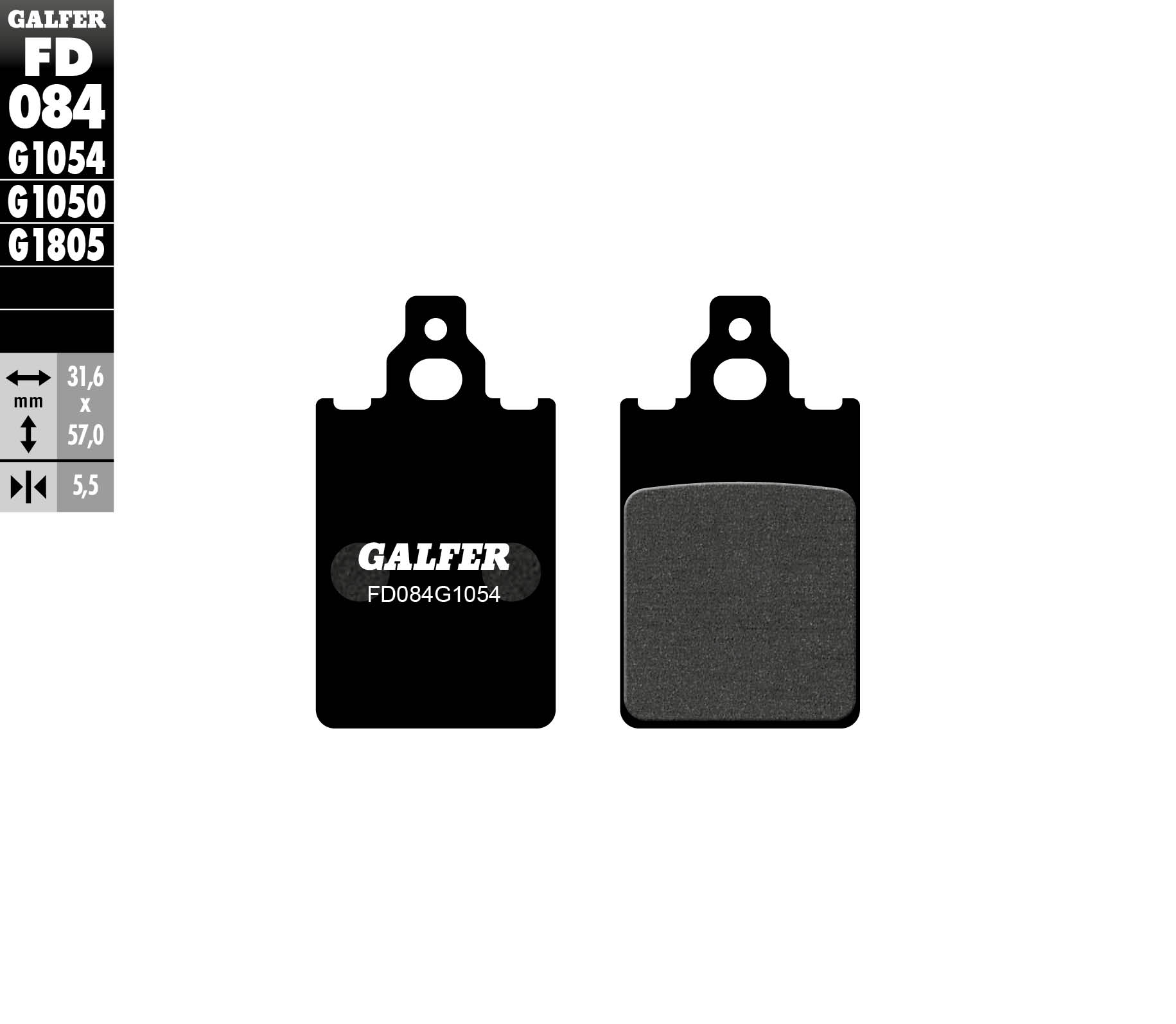 Brzdové destičky Galfer FD084G1054 (KH116)