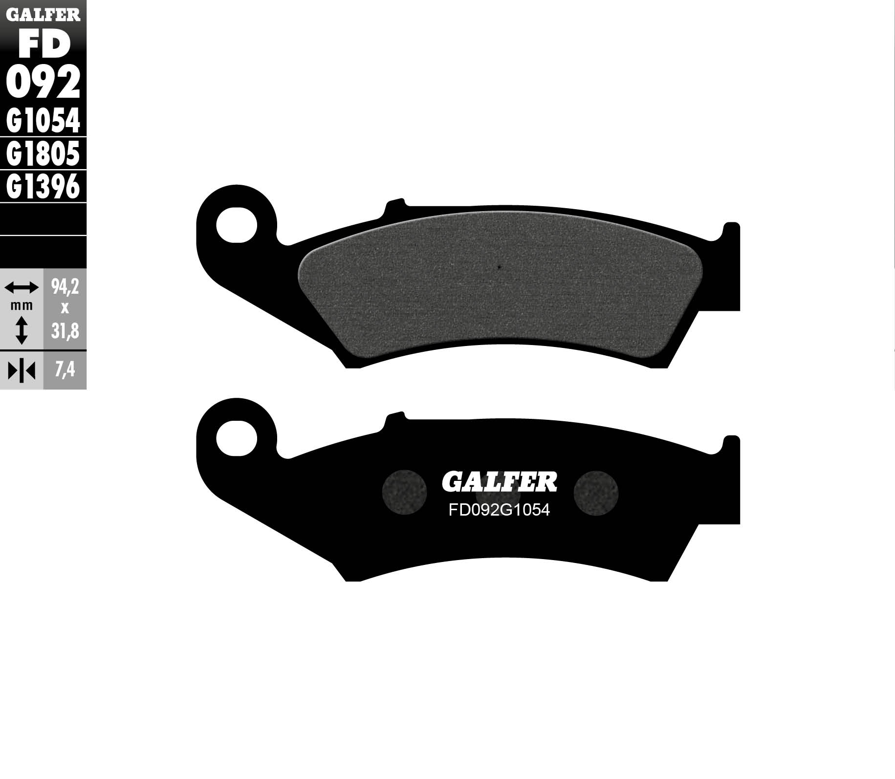 Brake pads GALFER FD092G1054 (KH125)