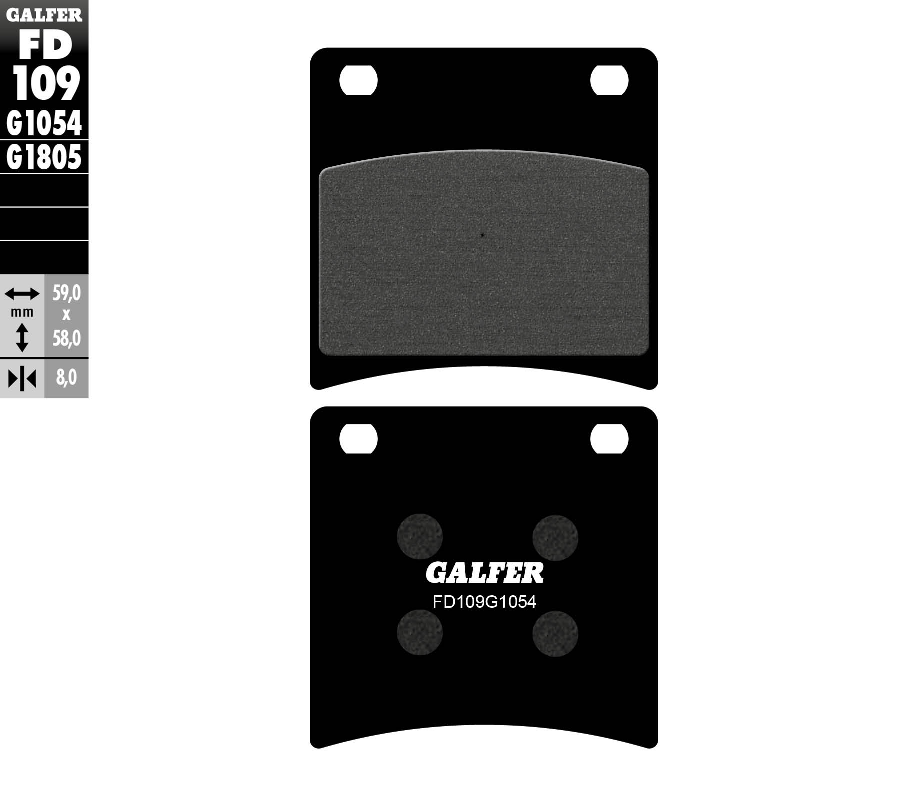 Brake pads GALFER FD109G1054 (KH146)