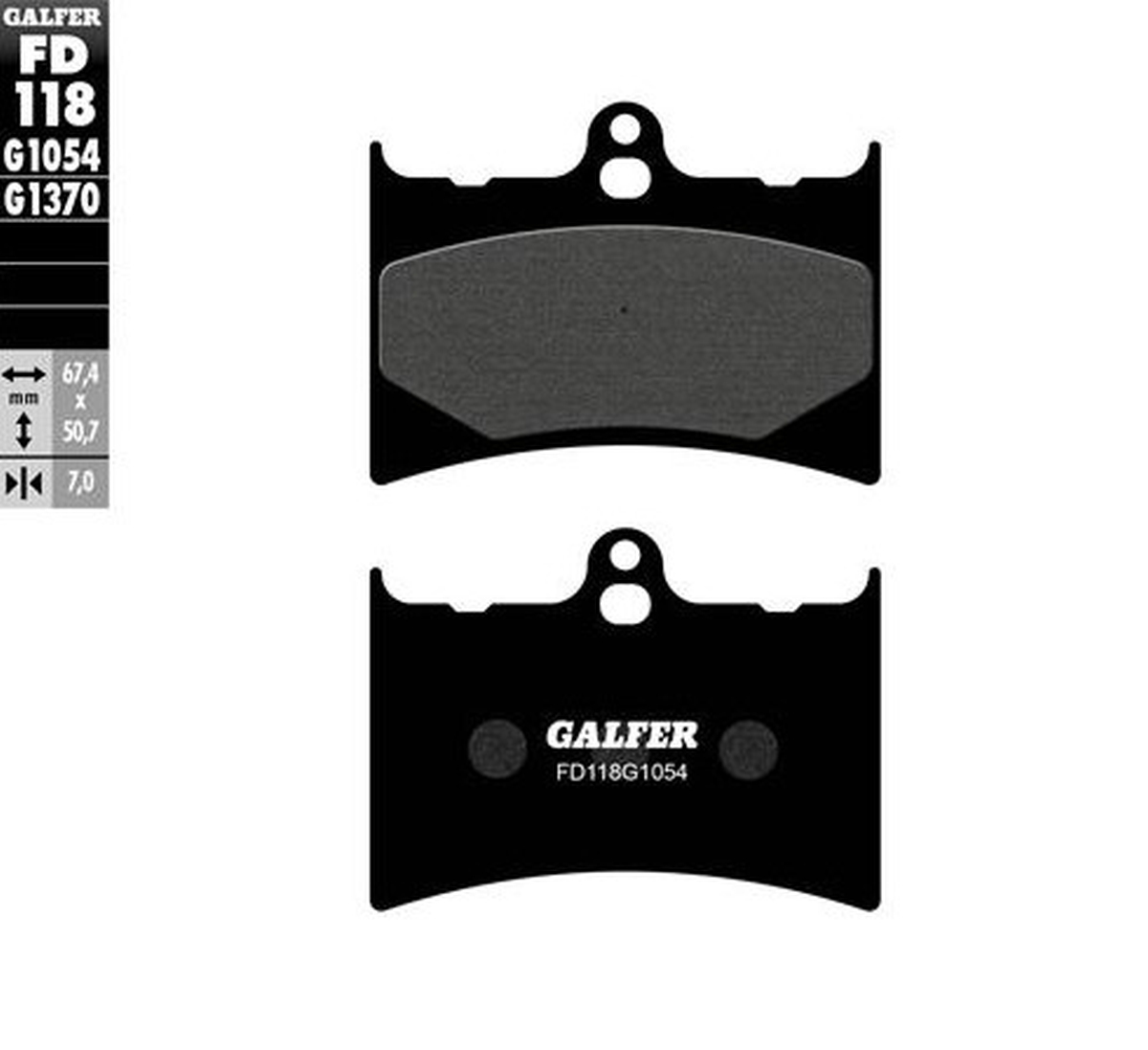 GALFER brake pads KH126 SEMI-METALLIC (FD118G1054)