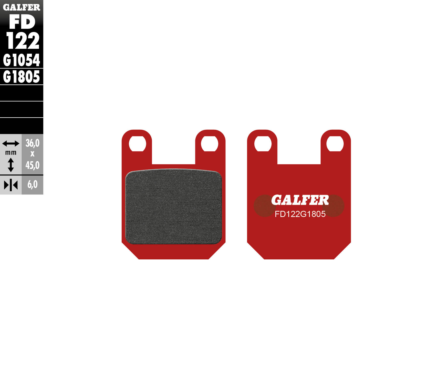 Brzdové destičky Galfer FD122G1805 (KH115)
