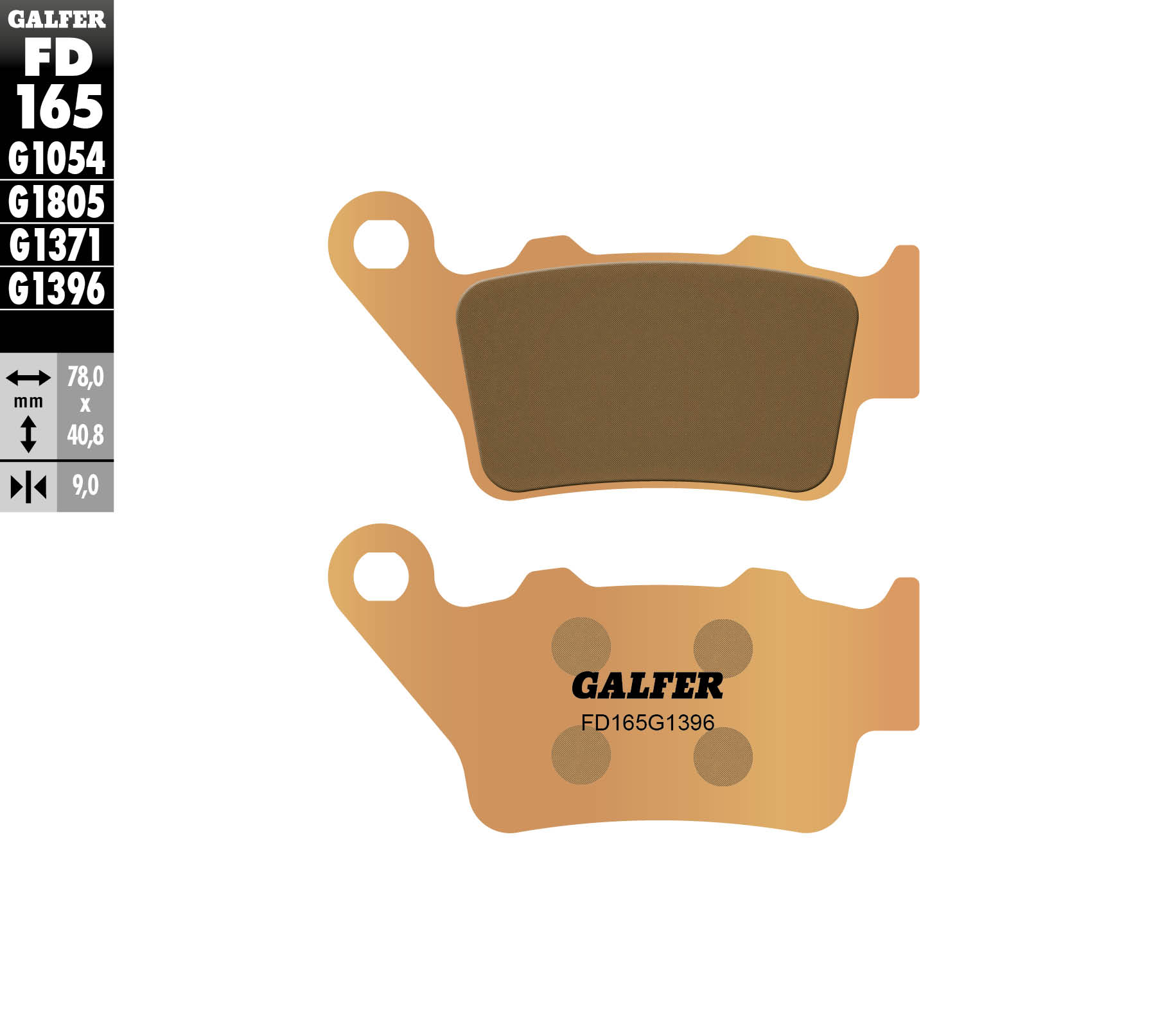 Brzdové destičky Galfer FD165G1396 (KH208)