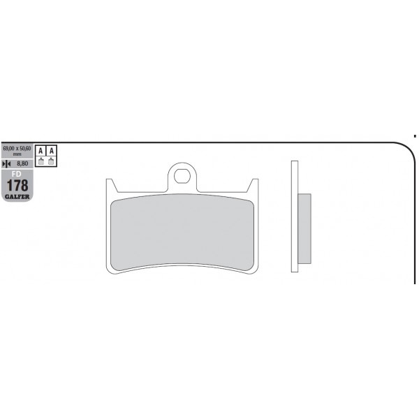 Brake pads GALFER FD178G1651