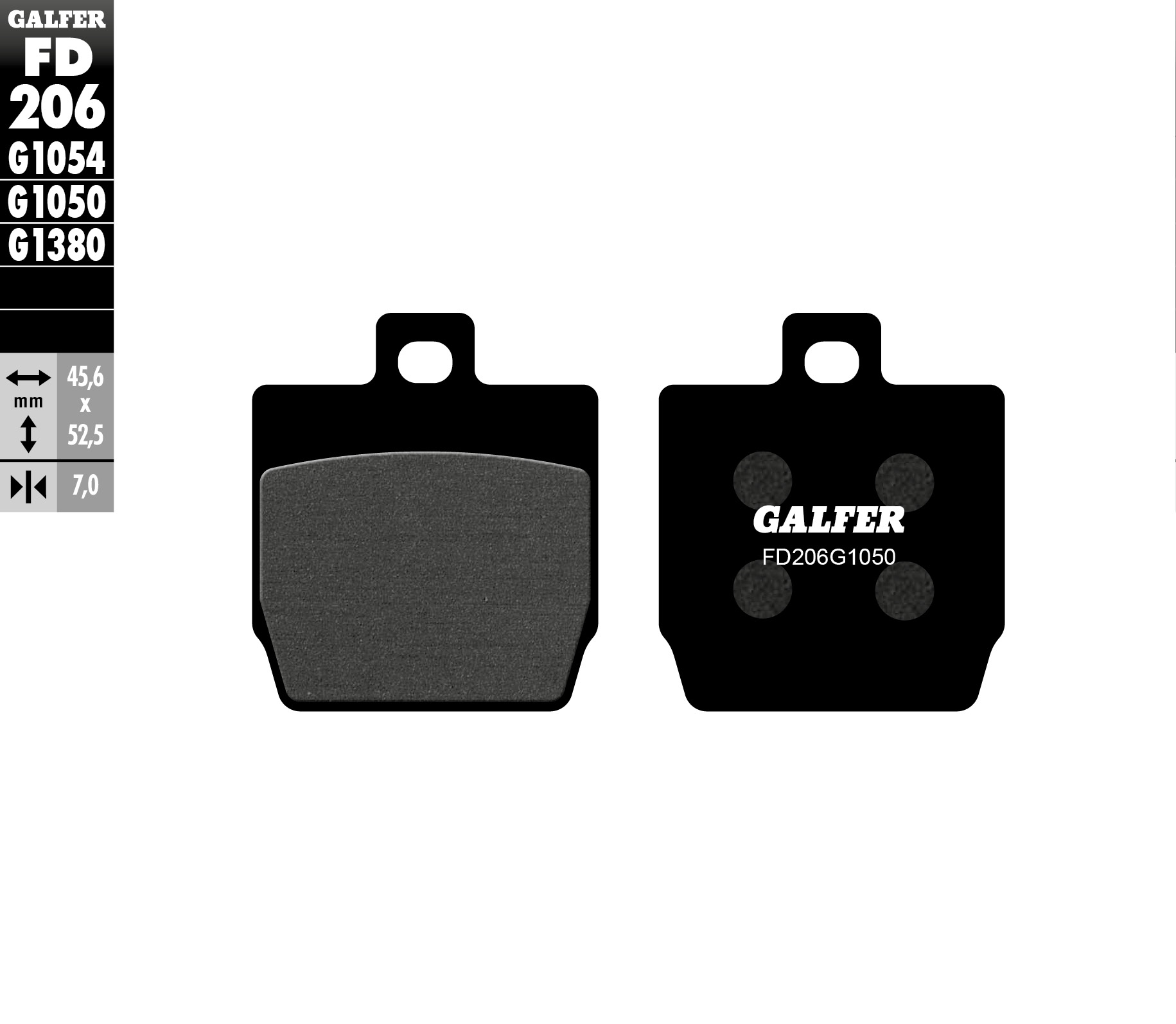 Brake pads GALFER FD206G1050 (KH268)