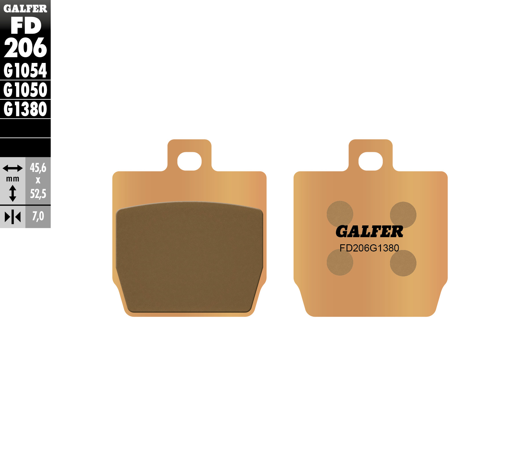 Brake pads GALFER FD206G1380 (KH268)