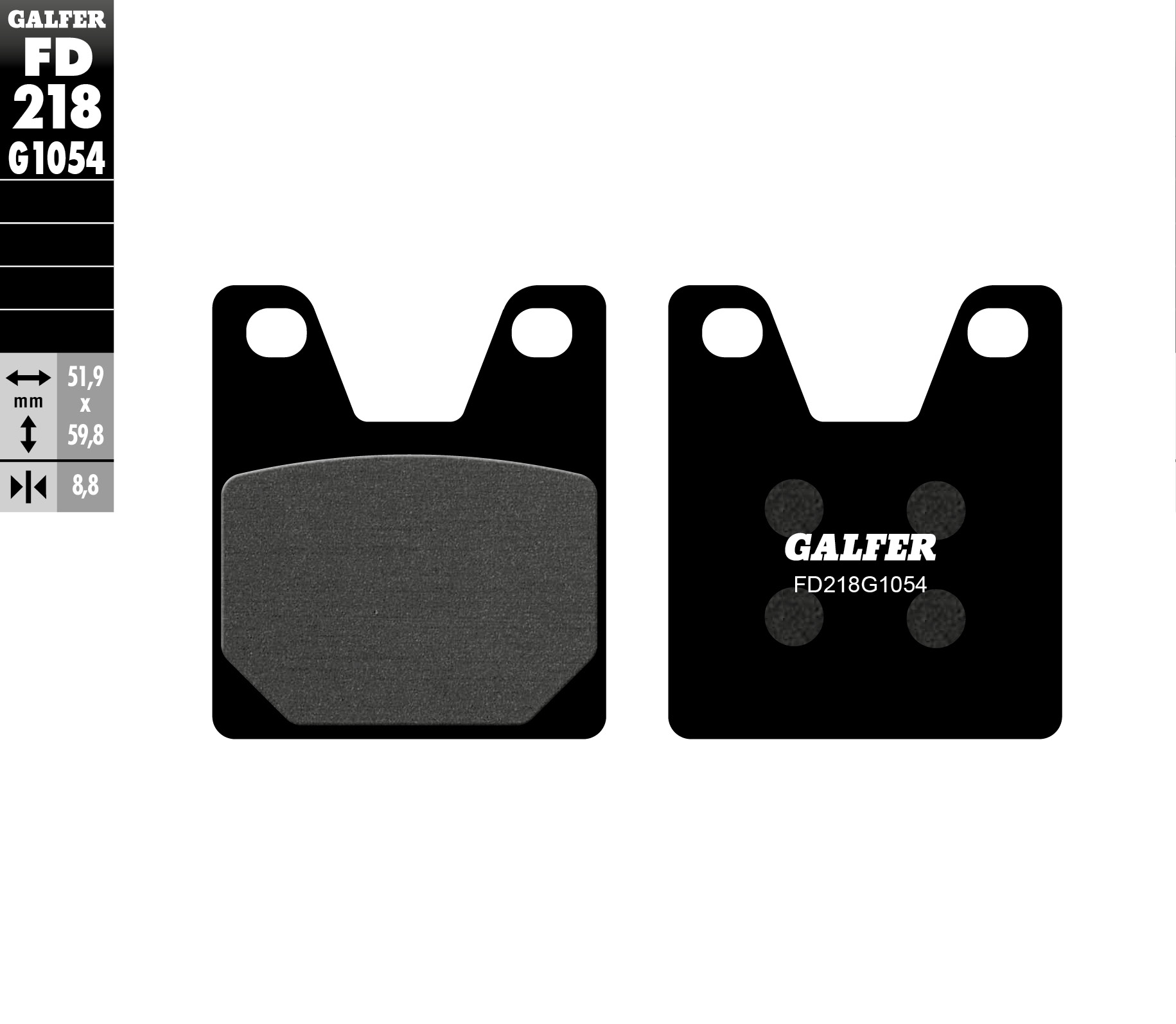Brake pads GALFER FD218G1054 (KH267)
