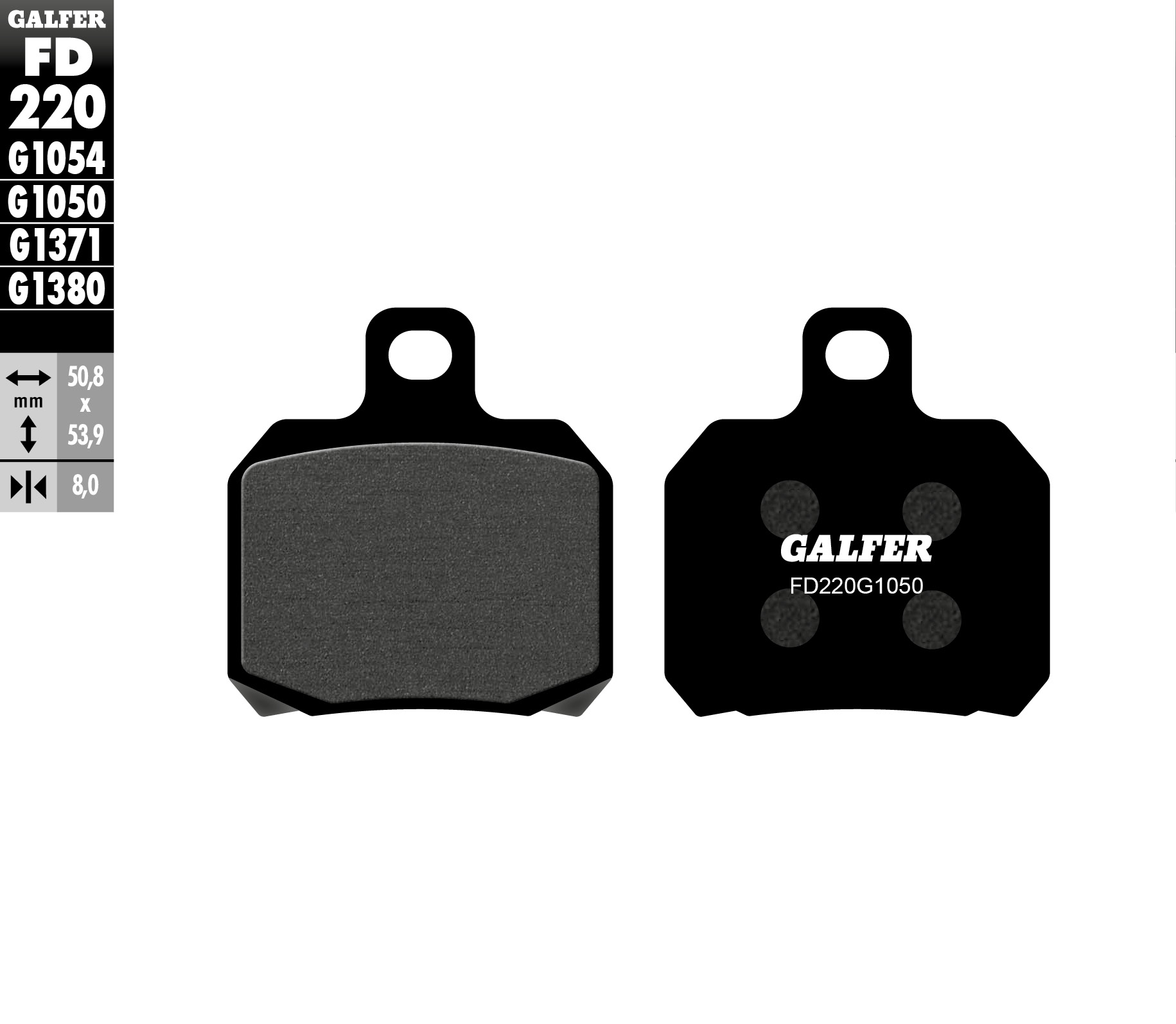 Brzdové destičky Galfer FD220G1050 (KH266)