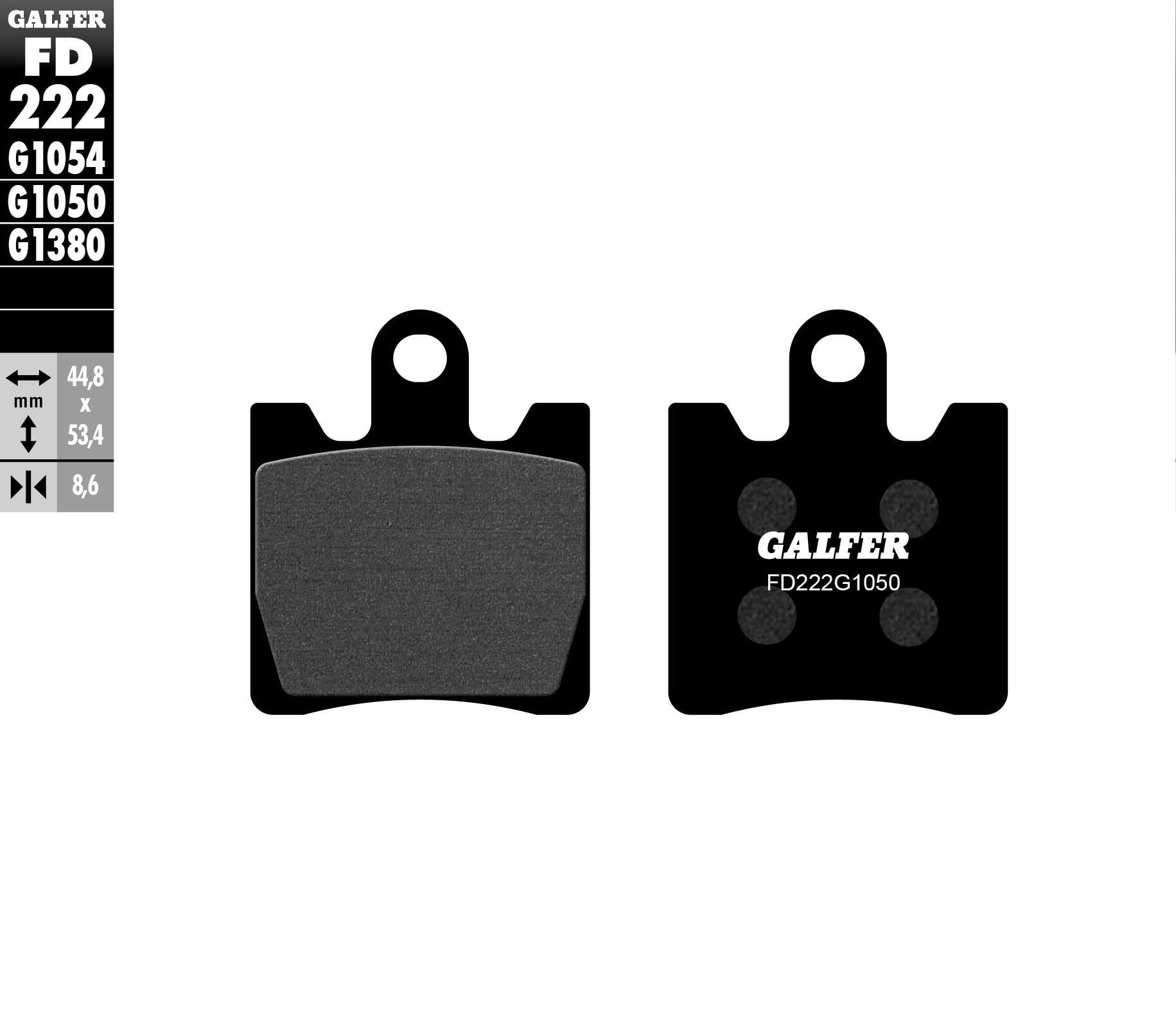 Brzdové destičky Galfer FD222G1050 (KH283)