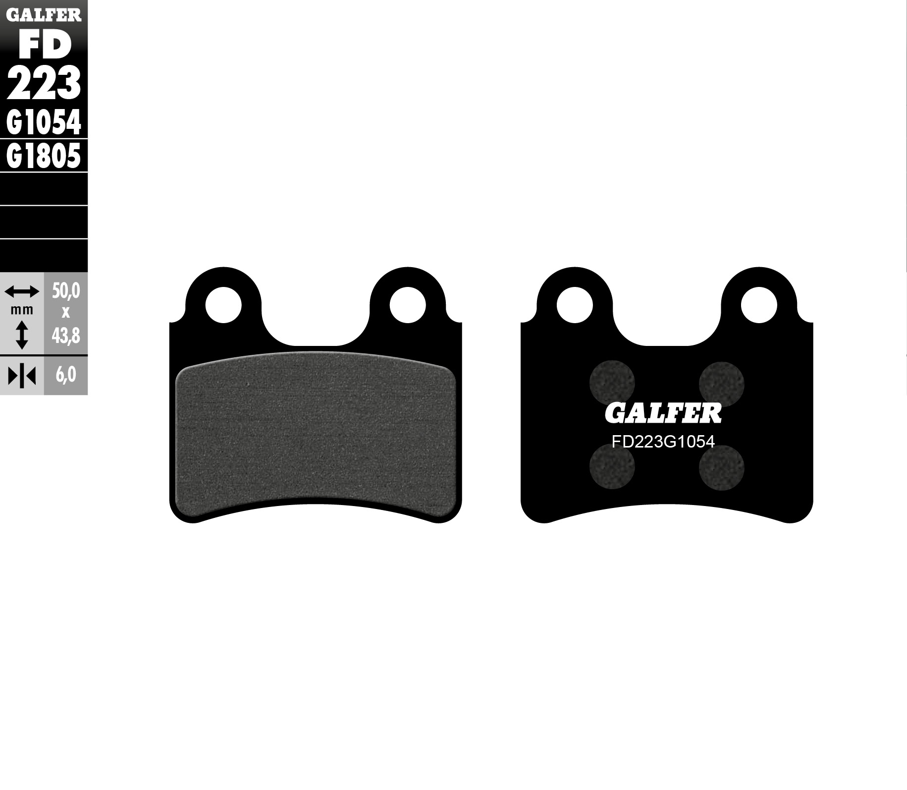 Brzdové destičky Galfer FD223G1054 (KH303)