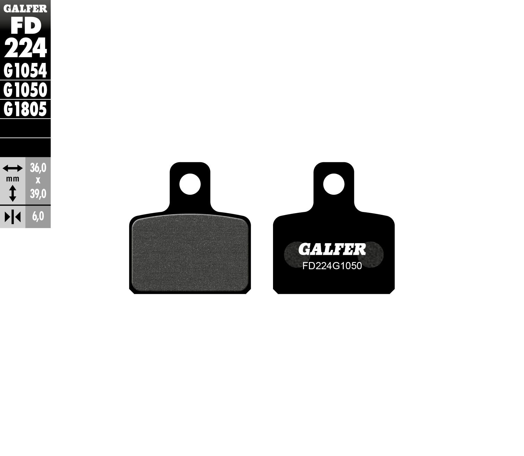 Brzdové destičky Galfer FD224G1050 (KH351)