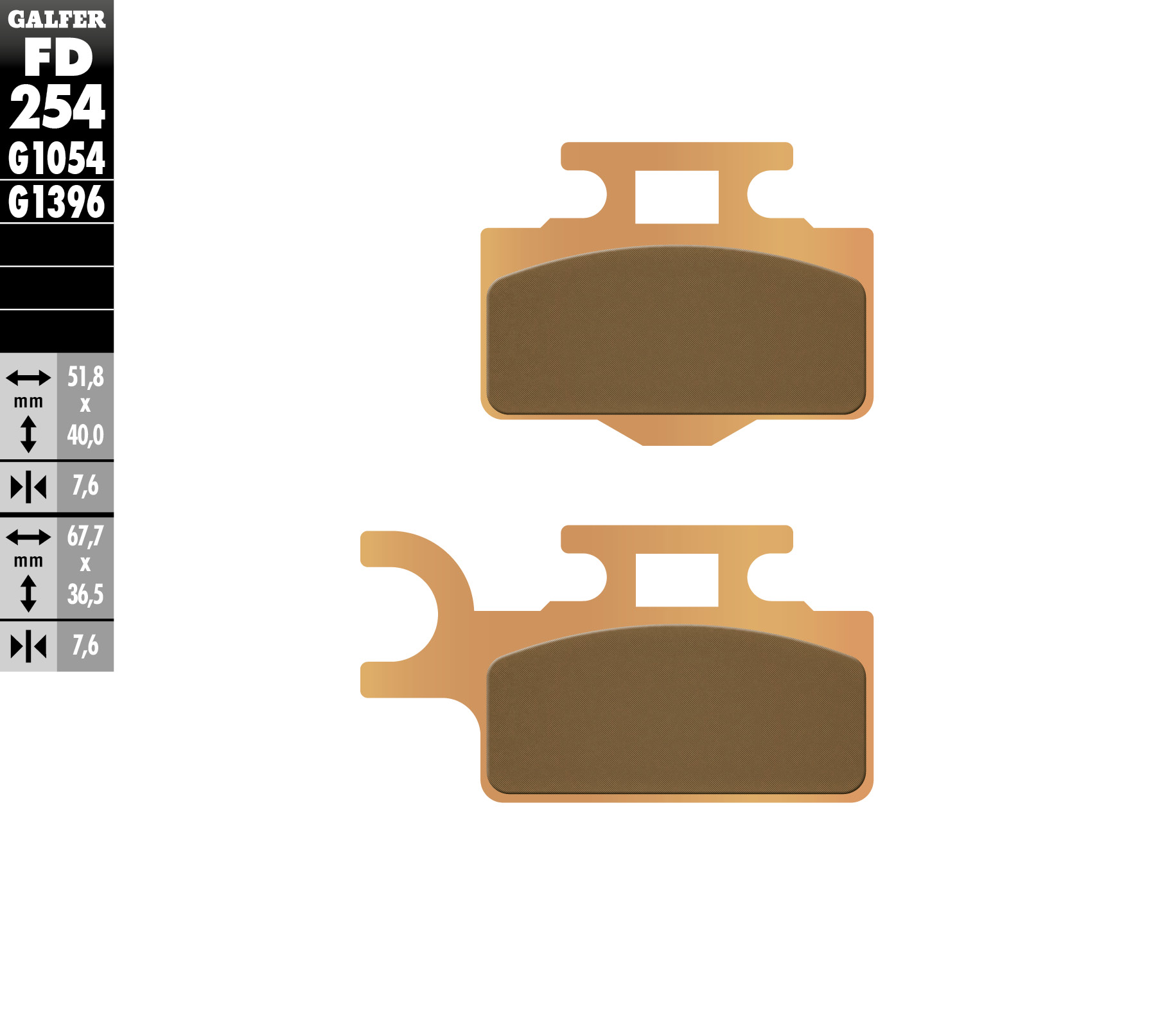 Brake pads GALFER FD254G1396 (KH302)