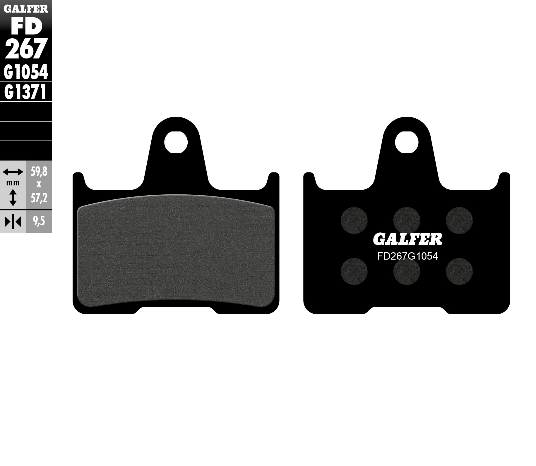 Brzdové destičky Galfer FD267G1054 (KH254)