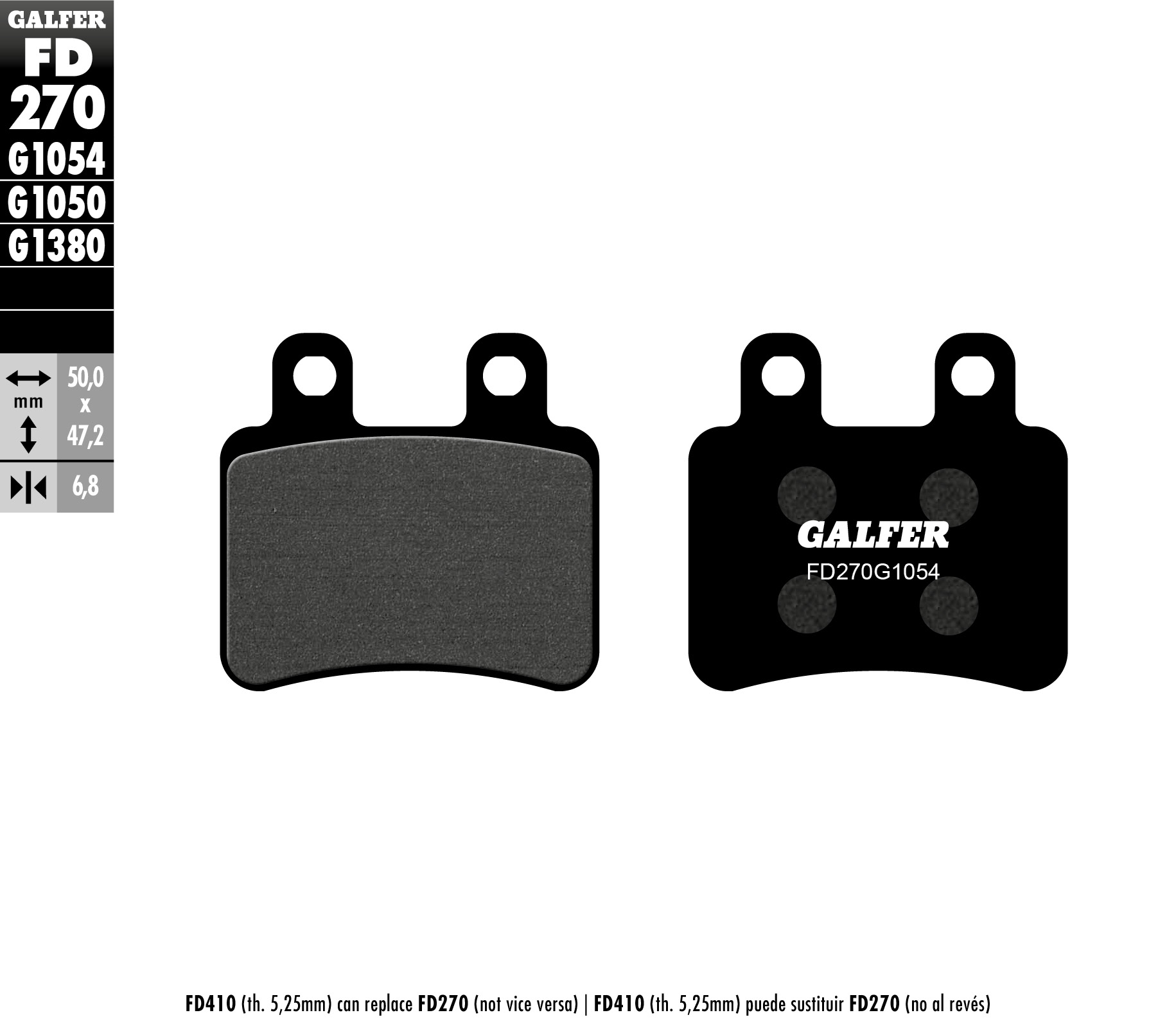 Brake pads GALFER FD270G1054 (KH350)