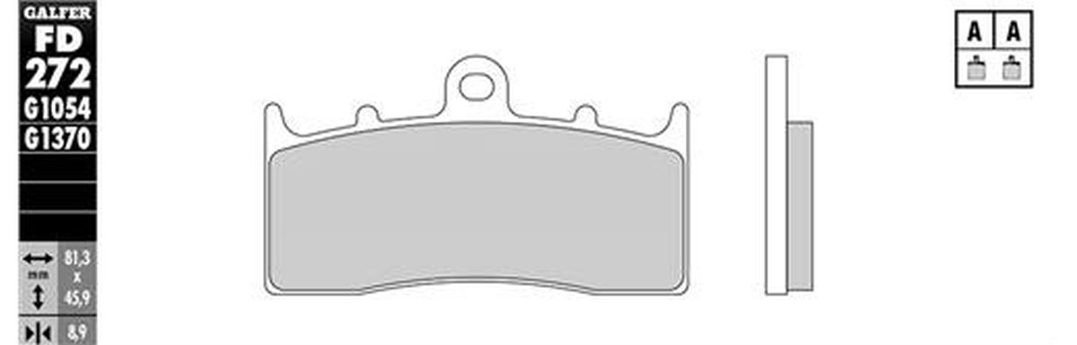 GALFER brzdové destičky KH294 / KH613 polokovové