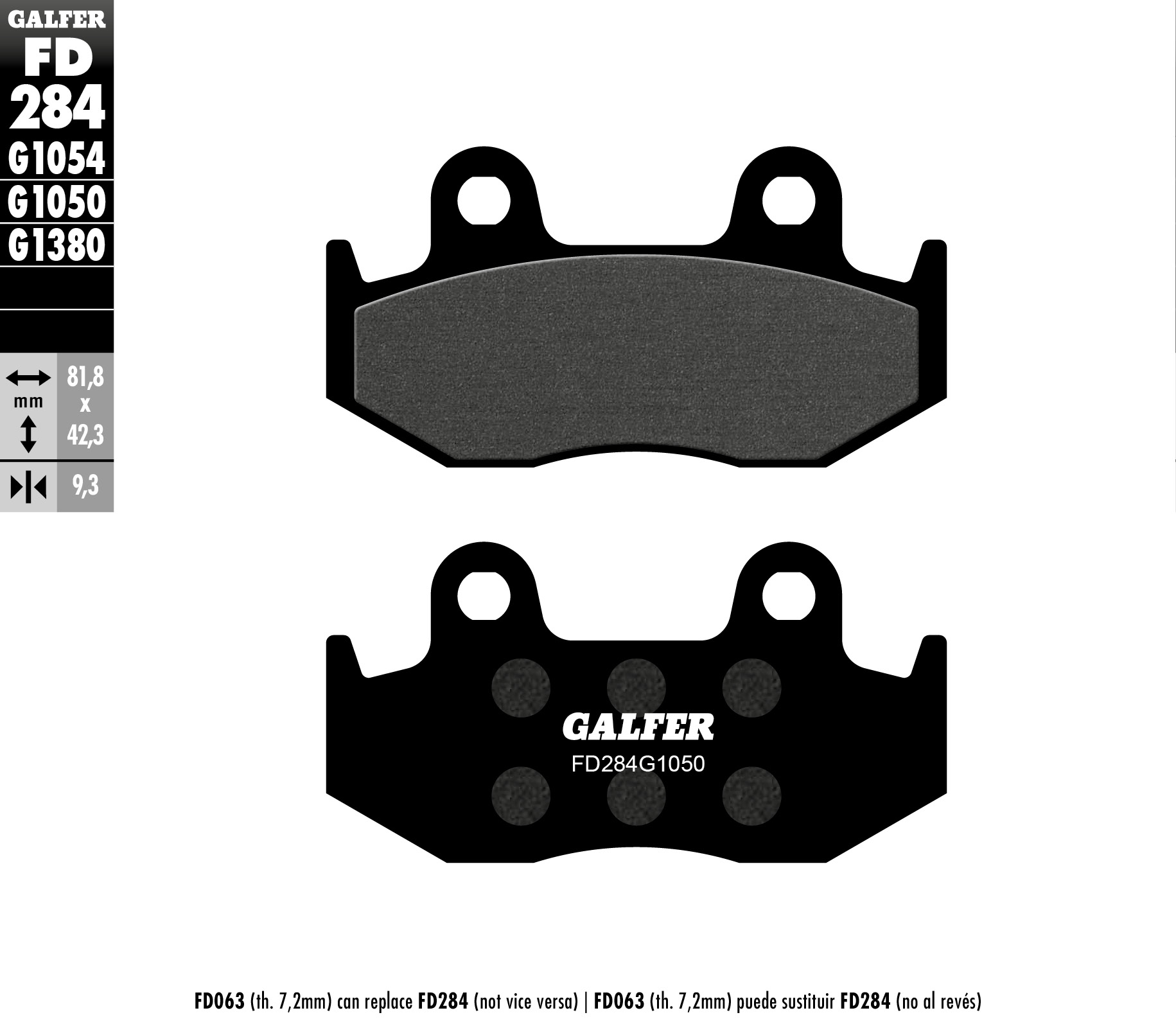 Brake pads GALFER FD284G1050 (KH323)