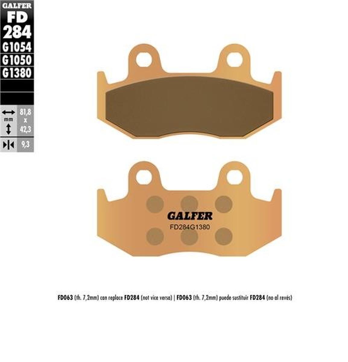 GALFER brake pads KH323 sintered(thickness 9,2 mm) (FD284G1380)